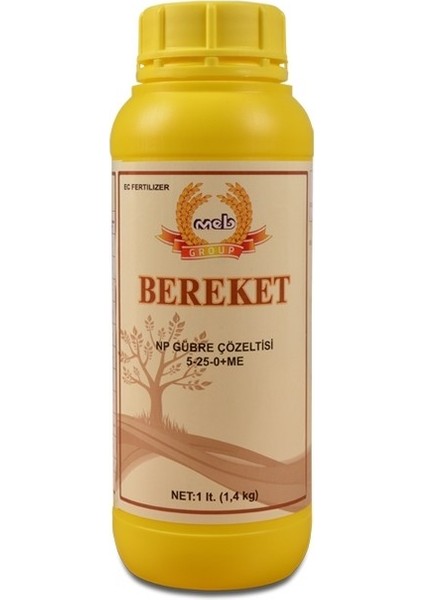 Mebor Bereket 5-25-0 +5zn 1 Lt Sıvı Gübre