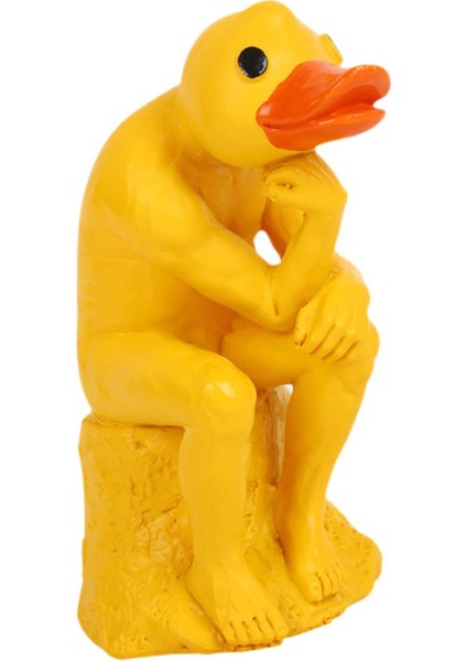 Minyatür Bahçe Heykelciği Reçine Heykel Koleksiyonu Düşünen Ördek Heykeli (Yurt Dışından) fırsatları