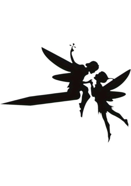 Heykeli Figür Balkon Ağaç Peri Silüeti Kazığı (Yurt Dışından)