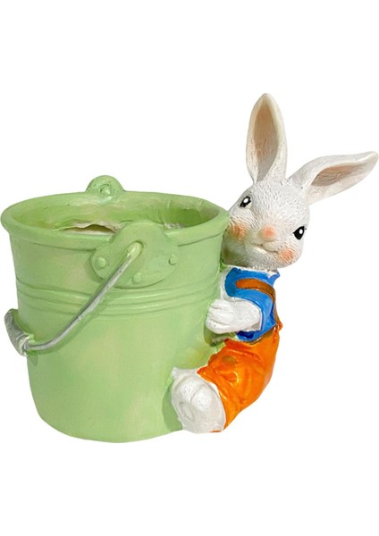 Tavşan Heykeli I Balkon Dekorasyonu Avlu Tavşan I Için Çiçek Sepeti (Yurt Dışından)