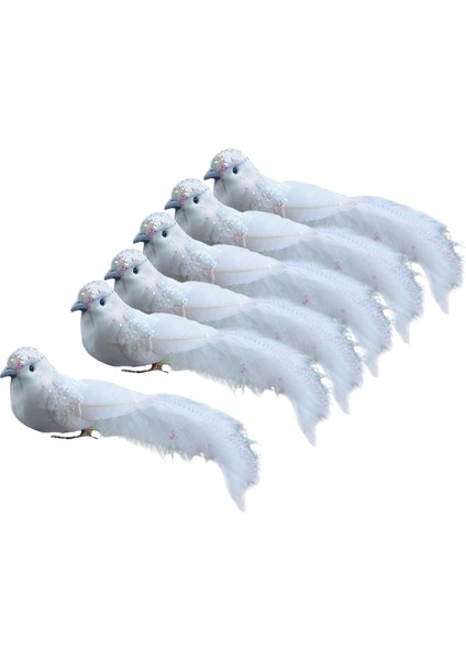 6 Gerçekçi Tüylü Ük Kuş El Sanatları (Yurt Dışından)