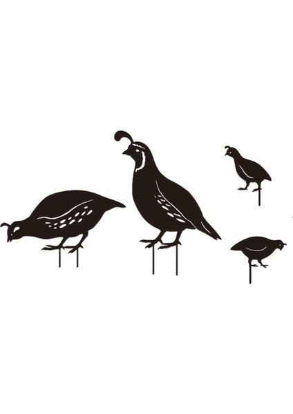 4x Bıldırcın Heykeli Figürleri Açı Için Süsleri (Yurt Dışından) indirimleri