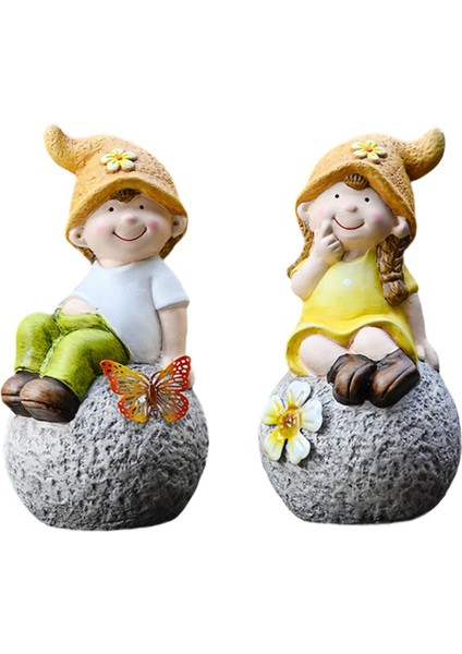 2 Çocuk Heykeli Figür Heykelleri Veranda Balkon (Yurt Dışından) modelleri