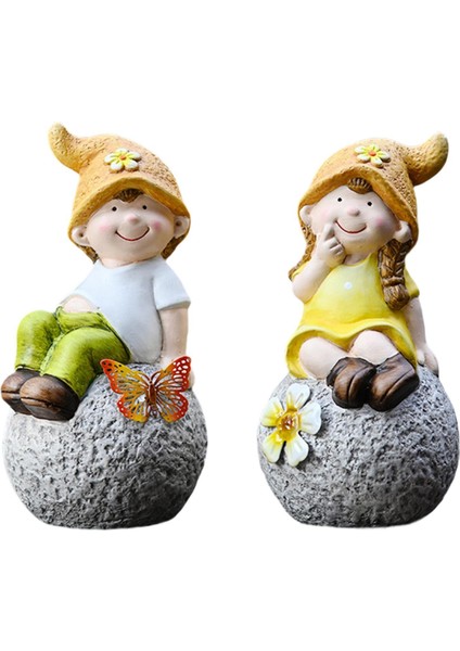 2 Çocuk Heykeli Figür Heykelleri Veranda Balkon (Yurt Dışından) fırsatları