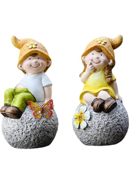 2 Çocuk Heykeli Figür Heykelleri Veranda Balkon (Yurt Dışından) indirimleri