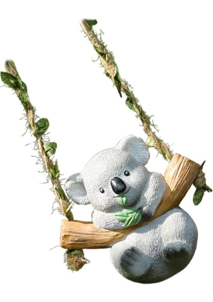 Salıncak Hayvan Bahçe Heykeli Süsü Sevimli Figür Açık Kapalı Balkon 10X6.5X9 cm Koala (Yurt Dışından) fiyatları