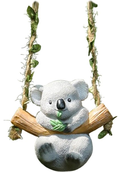 Salıncak Hayvan Bahçe Heykeli Süsü Sevimli Figür Açık Kapalı Balkon 10X6.5X9 cm Koala (Yurt Dışından) indirimleri