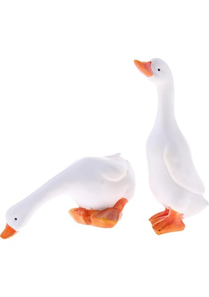 Çift Ördek Heykelcik Reçine Reçine Heykelleri Dekorasyon Çim Ev (Yurt Dışından)