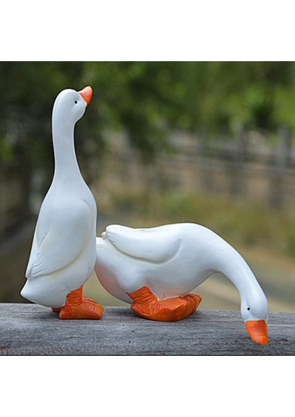 Çift Ördek Heykelcik Reçine Reçine Heykelleri Dekorasyon Çim Ev (Yurt Dışından) indirimleri