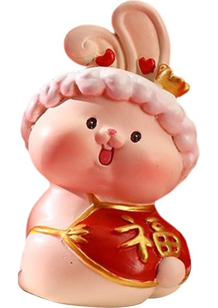 Çin Heykeli Küçük Tavşan Figürleri El Sanatları Figürleri A (Yurt Dışından)