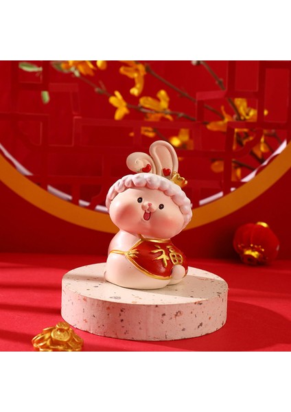 Çin Heykeli Küçük Tavşan Figürleri El Sanatları Figürleri A (Yurt Dışından) modelleri