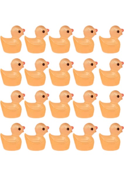 20X Reçine El Sanatları Ördekler Doğum Günü Hediyesi Ev Dekorasyonu Sanatları Ördek Figürleri Turuncu (Yurt Dışından)