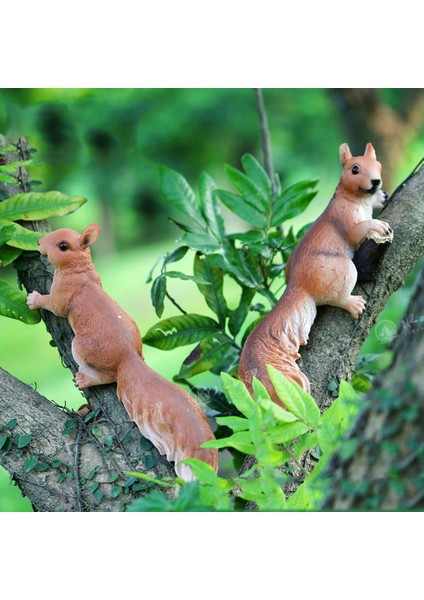 El Yapımı Canlı Sincap Heykeli Fotoğraf Aksesuarları Ağaç Süsü (Yurt Dışından) indirimleri