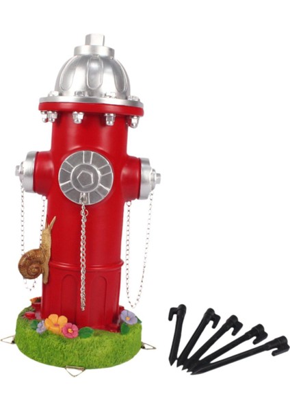 Için Yangın Musluğu Heykeli Kırmızı Yavru Dekorasyonu (Yurt Dışından)