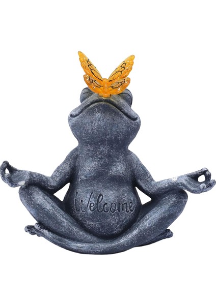 Kurbağa Heykelciği Güneş Enerjili Reçine Süs I Balkon Patio Için (Yurt Dışından) fırsatları