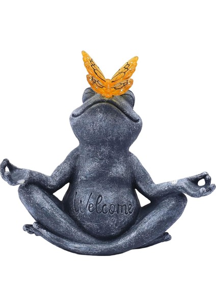 Kurbağa Heykelciği Güneş Enerjili Reçine Süs I Balkon Patio Için (Yurt Dışından) indirimleri