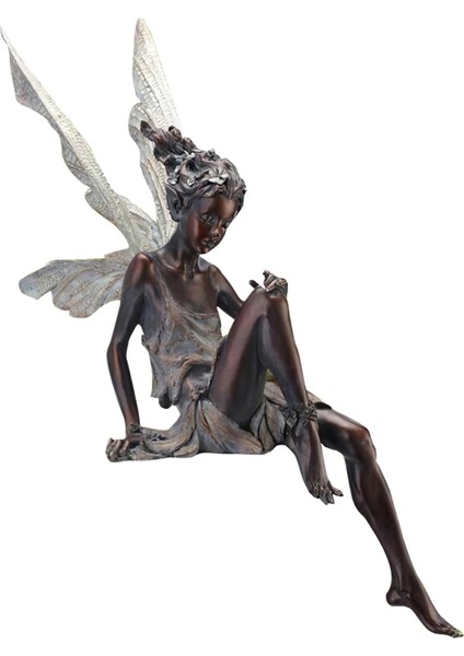 Gerçekçi Peri Heykeli Çıkıı Peri Kanatlı Figür Ev Patio Heykeli (Yurt Dışından) fiyatları
