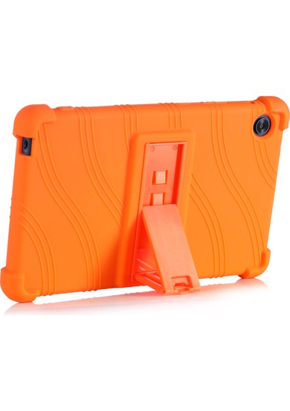 Huawei Matepad T8 8 Inç 2020 (KOB2-L09/W09) Için Koruyucu Kapak, Pc Kickstand-Turuncu ile Yumuşak Silikon Tablet Kılıfı (Yurt Dışından)