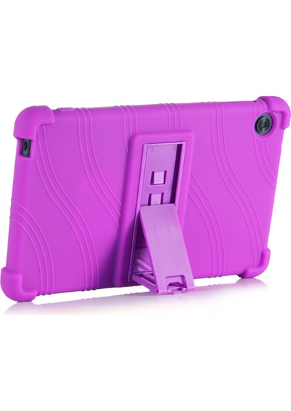 Huawei Matepad T8 8-Inç 2020(KOB2-L09/W09) Için Koruyucu Kapak,pc Kickstand-Mor ile Yumuşak Silikon Tablet Kılıfı (Yurt Dışından)