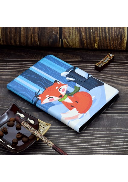 Huawei Matepad T8-Fox Için Desen Baskı Deri Standı Tablet Kabuğu (Yurt Dışından)