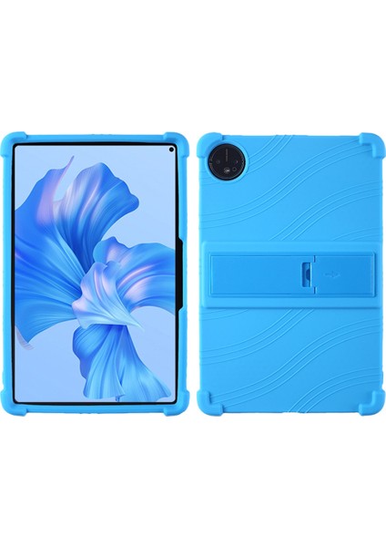 Huawei Matepad Pro 11(2022)YUMUŞAK Silikon Tablet Kılıfı Pc Kickstand Çarpışmaya Dayanıklı Tablet Kapağı-Gök Mavisi (Yurt Dışından)