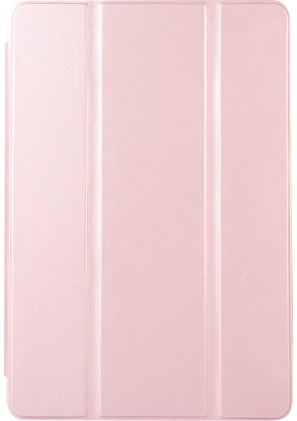 Huawei Matepad Se Için 10.4-Inç Düz Renk Pu Deri Tablet Kapak Üç Katlı Stand Anti-Damla Kılıf Kalem Yuvası Ile-Pembe (Yurt Dışından)