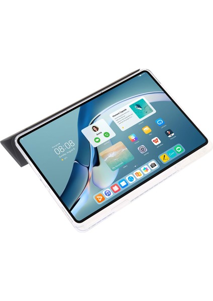 Huawei Matepad Pro 11(2022) Kılıf Üç Katlı Stand Tablet Deri Kapak-Siyah (Yurt Dışından)