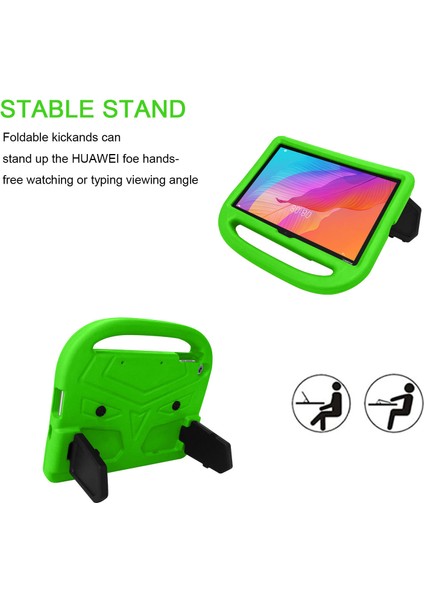 Serçe Tarzı Eva Tablet Koruyucu Kılıf Kapak Kickstand ile Huawei Enjoy Tablet 2 10.1/T10 9.7/T10S 10.1-Green (Yurt Dışından)