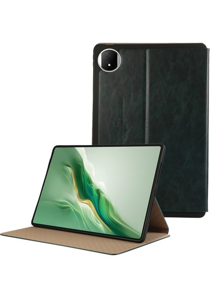 Honor Magicpad 2 12.3 Standlı Kılıf Anti-Scratch Pu Deri Tablet Koruyucu Kapak-Yeşil (Yurt Dışından)