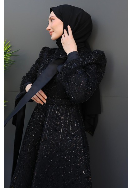 Selver Tesettür Abiye Mavi indirimleri