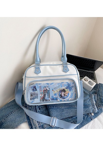 Kontrast Renk Boston Kadın Çanta Moda Çok Yönlü Tek Omuz Crossbody Çanta (Yurt Dışından) fiyatları