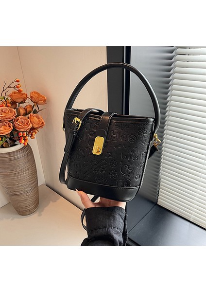 Sonbahar Yeni Avrupa ve Amerikan Moda Retro Kabartmalı Kova Çanta (Yurt Dışından) modelleri