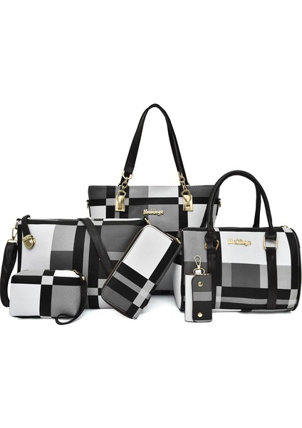 Yeni Moda Tek Omuz Crossbody Kadın Çanta Altı Parçalı Seti (Yurt Dışından)