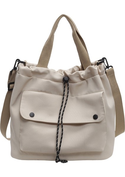 Büyük Kapasiteli Ipli Kova Çanta Tek Omuz Crossbody El Çantası (Yurt Dışından)