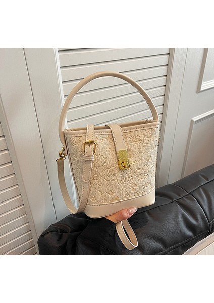 Sonbahar Yeni Avrupa ve Amerikan Moda Retro Kabartmalı Kova Çanta (Yurt Dışından) modelleri