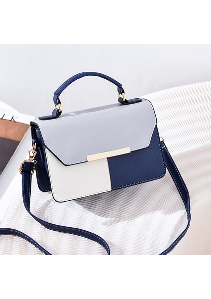 Yeni Basit Moda Kontrast Renk Crossbody Omuz El Çantası (Yurt Dışından)