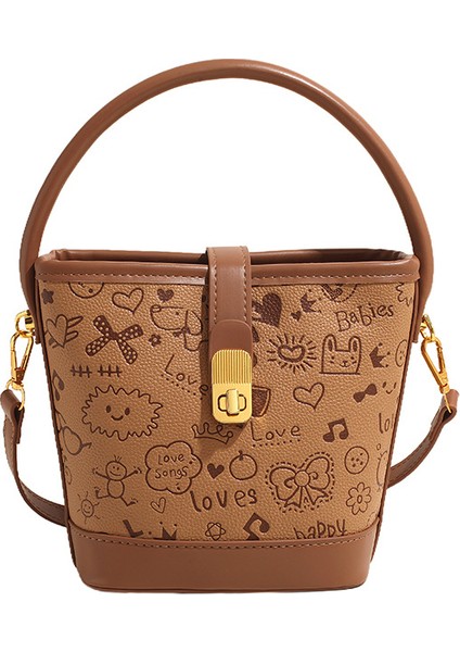 Sonbahar Yeni Avrupa ve Amerikan Moda Retro Kabartmalı Kova Çanta (Yurt Dışından)