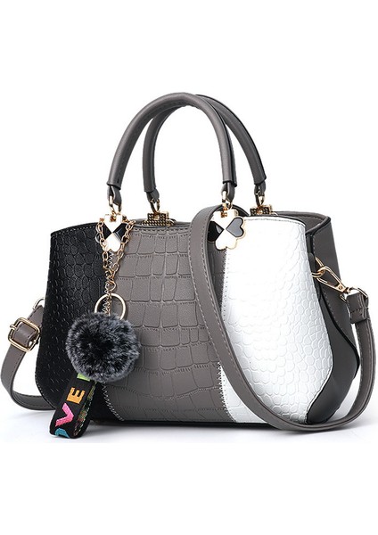 Yeni Renk Blok Büyük Kapasiteli Crossbody Omuz Çantası Kadınlar (Yurt Dışından)