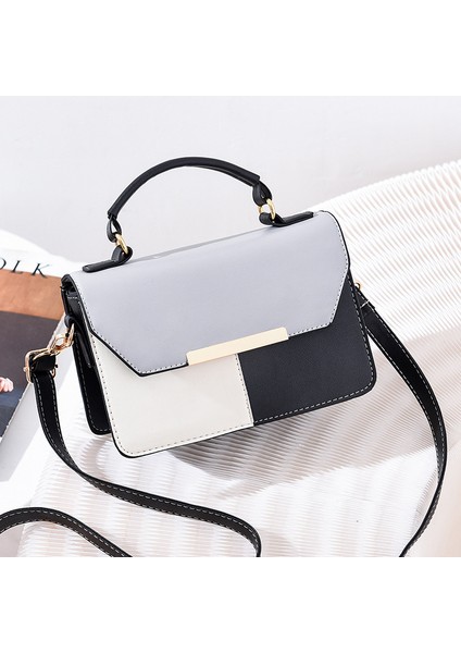 Yeni Basit Moda Kontrast Renk Crossbody Omuz El Çantası (Yurt Dışından)