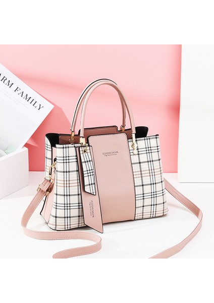 Yeni Ekose Moda Dikme El Omuz Crossbody Çanta Kadınlar (Yurt Dışından)