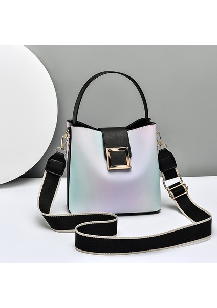 Yeni Degrade Renk Moda Vintage Kova El Çantası (Yurt Dışından)