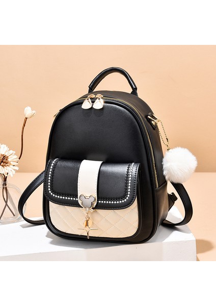 Yeni Rahat Moda Renk Blok Büyük Kapasiteli Taşınabilir Sırt Çantası (Yurt Dışından)