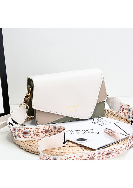 Yeni Moda Trend Kadın Kontrast Renkli Tek Omuz Crossbody Çanta (Yurt Dışından)
