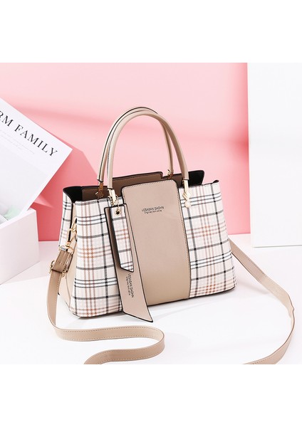 Yeni Ekose Moda Dikme El Omuz Crossbody Çanta Kadınlar (Yurt Dışından)