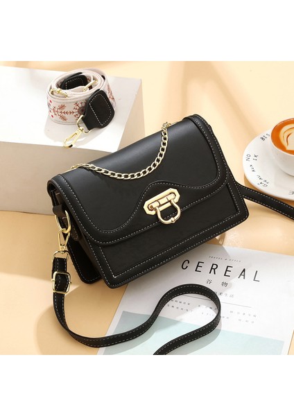 Yeni Moda Zincir Kontrast Renk Küçük Kare Çanta (Yurt Dışından)