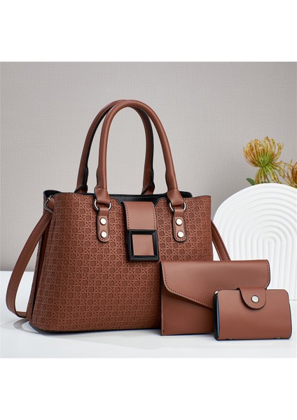 Yeni Dokuma Desen Üç Parçalı Crossbody Omuz Çantası (Yurt Dışından)