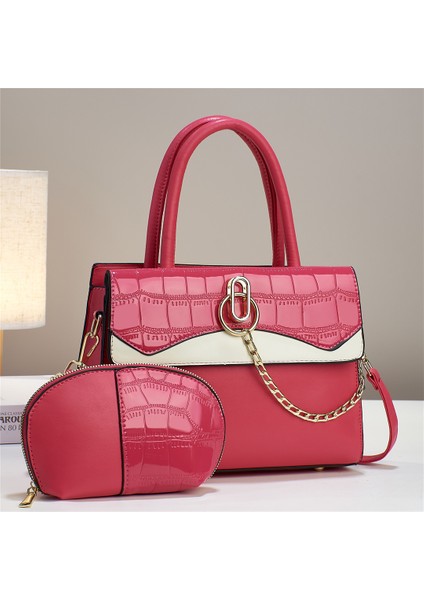 Yeni Moda Trend Kontrast Renk El Taşınabilir Omuz Crossbody Çanta (Yurt Dışından)