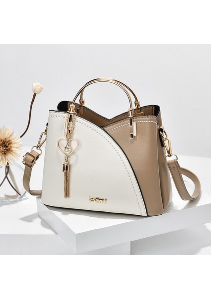 Yeni Moda Trend Kontrast Renk Tek Omuz Crossbody El Çantası (Yurt Dışından)