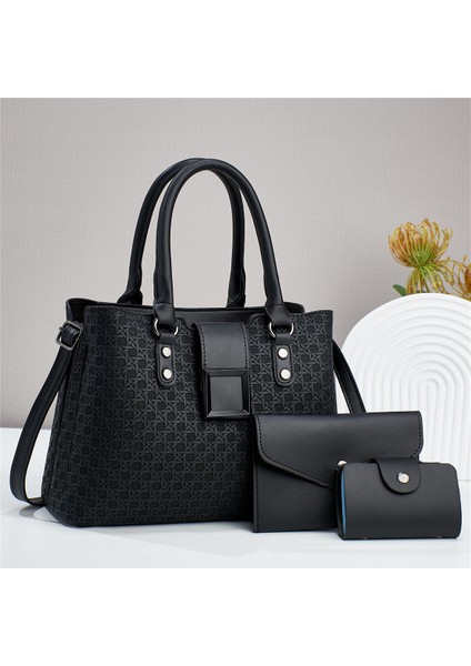 Yeni Dokuma Desen Üç Parçalı Crossbody Omuz Çantası (Yurt Dışından)