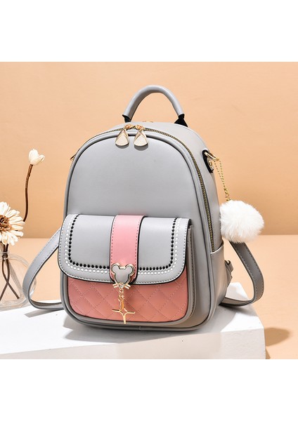 Yeni Rahat Moda Renk Blok Büyük Kapasiteli Taşınabilir Sırt Çantası (Yurt Dışından)